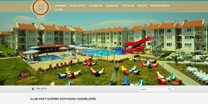 Club Onat Garden Web Sitesi Tasarımı