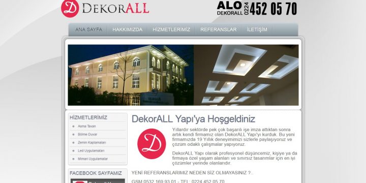 DekorAll Yapı Web Sitesi Tasarımı