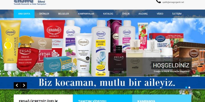 Ersağ Organik Web Sitesi Tasarımı