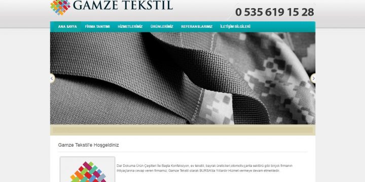 Gamze Tekstil Web Sitesi Tasarımı