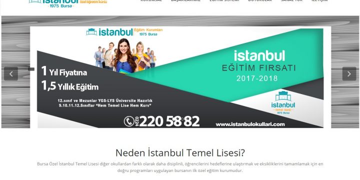İstanbul Temel Lisesi Web Sitesi Tasarımı