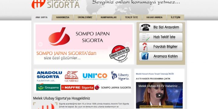 Melek Ulubay Sigorta Web Sitesi Tasarımı