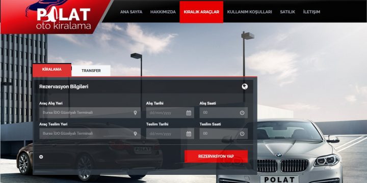 Polat Oto Kiralama Web Sitesi Tasarımı