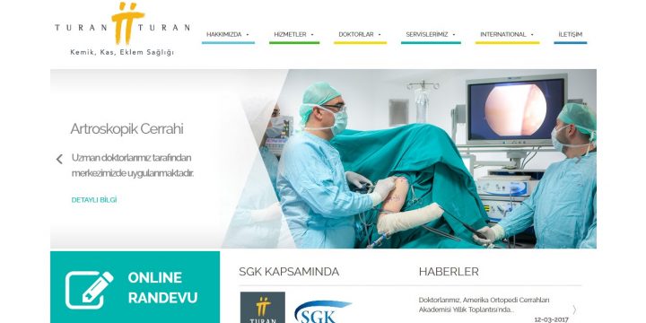 Turan Turan Cerrahi Tıp Merkezi Web Sitesi Tasarımı
